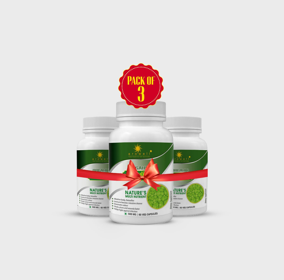 Arowell Organic Spirulina Triple Power Pack (Pack of 3) Main image