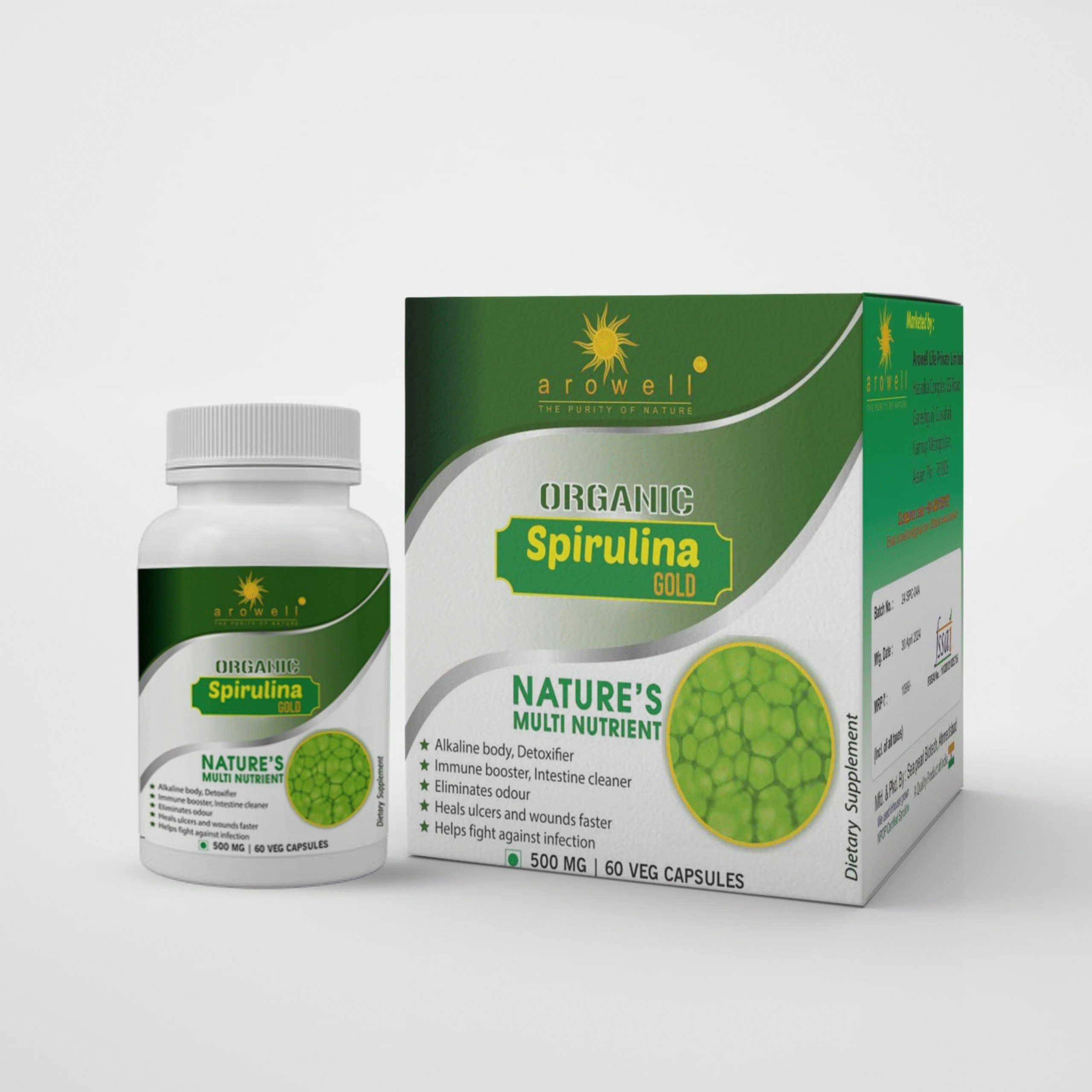 Arowell Life Organic Spirulina Gold