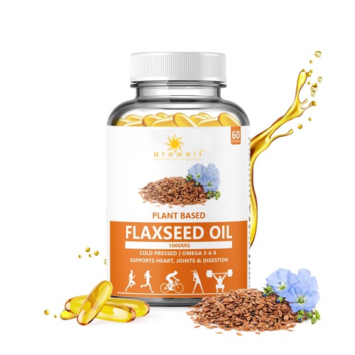 Arowell Flaxseed Oil (60 Soft gel capsule )
